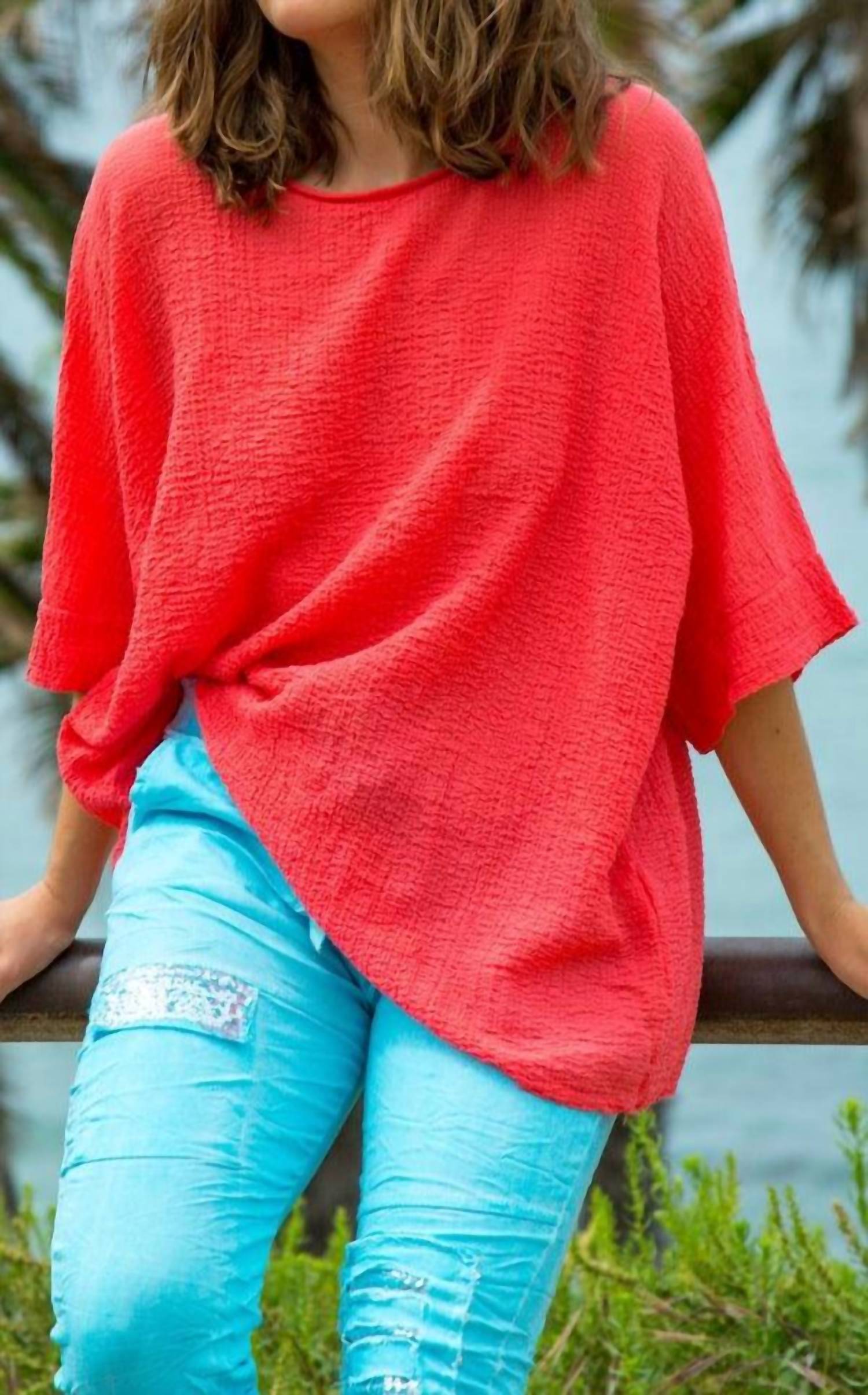Gigi Moda - Rina Waffle Cotton Top