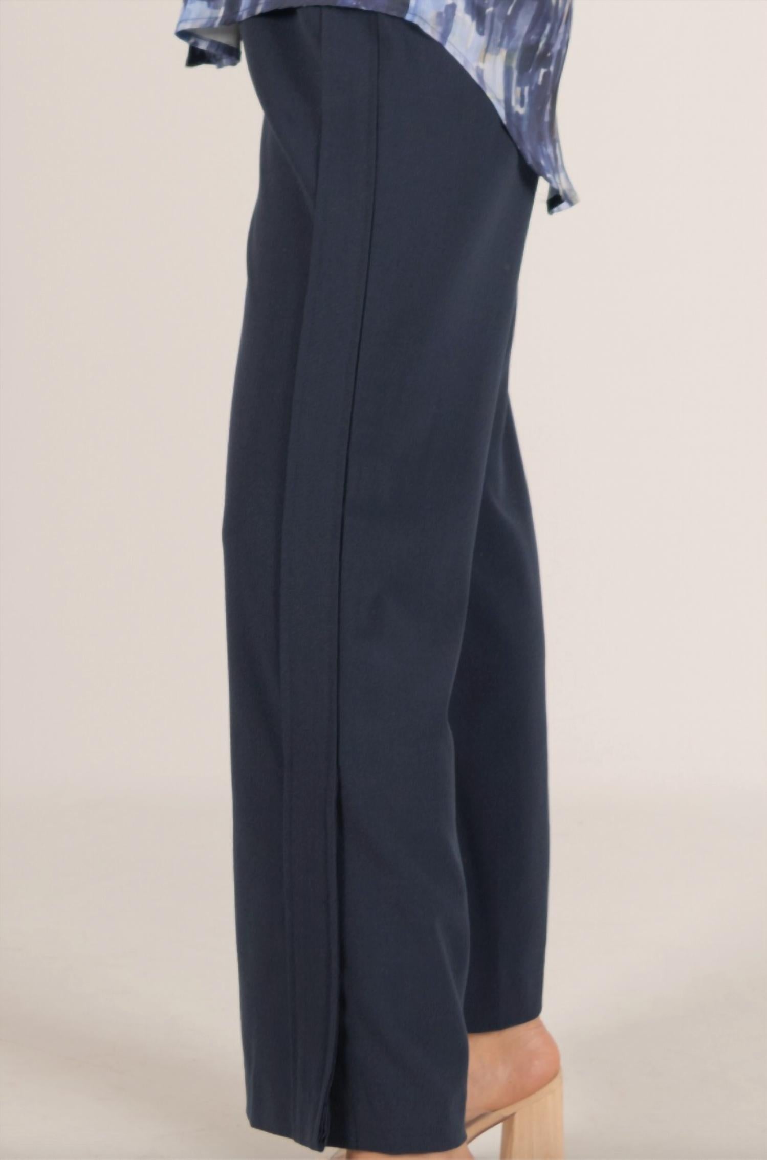 Before You Woven Wide Leg Trousers in navy - women's pants - alternate view