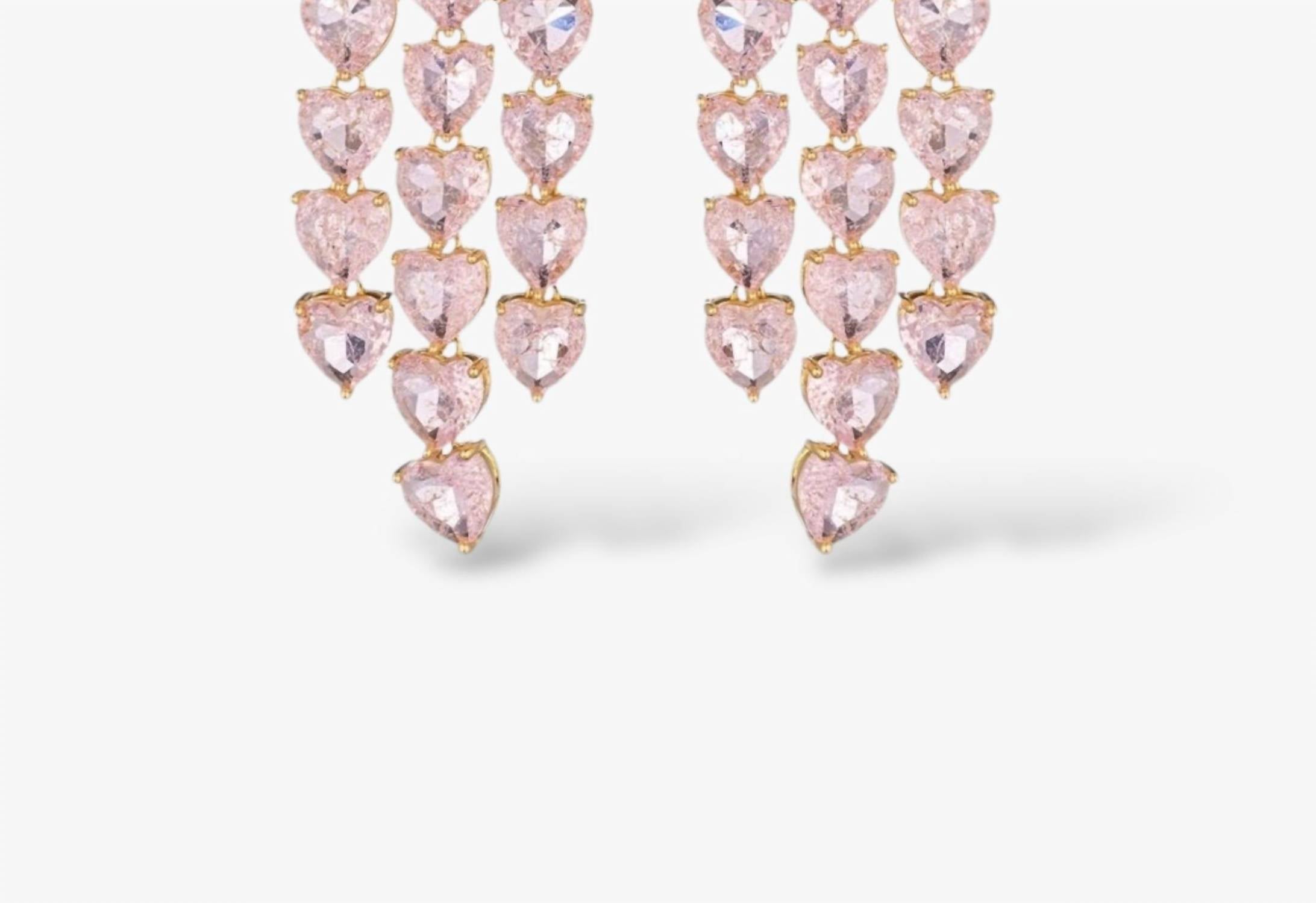 Eye Candy Los Angeles - Women's Heart Drop Earrings