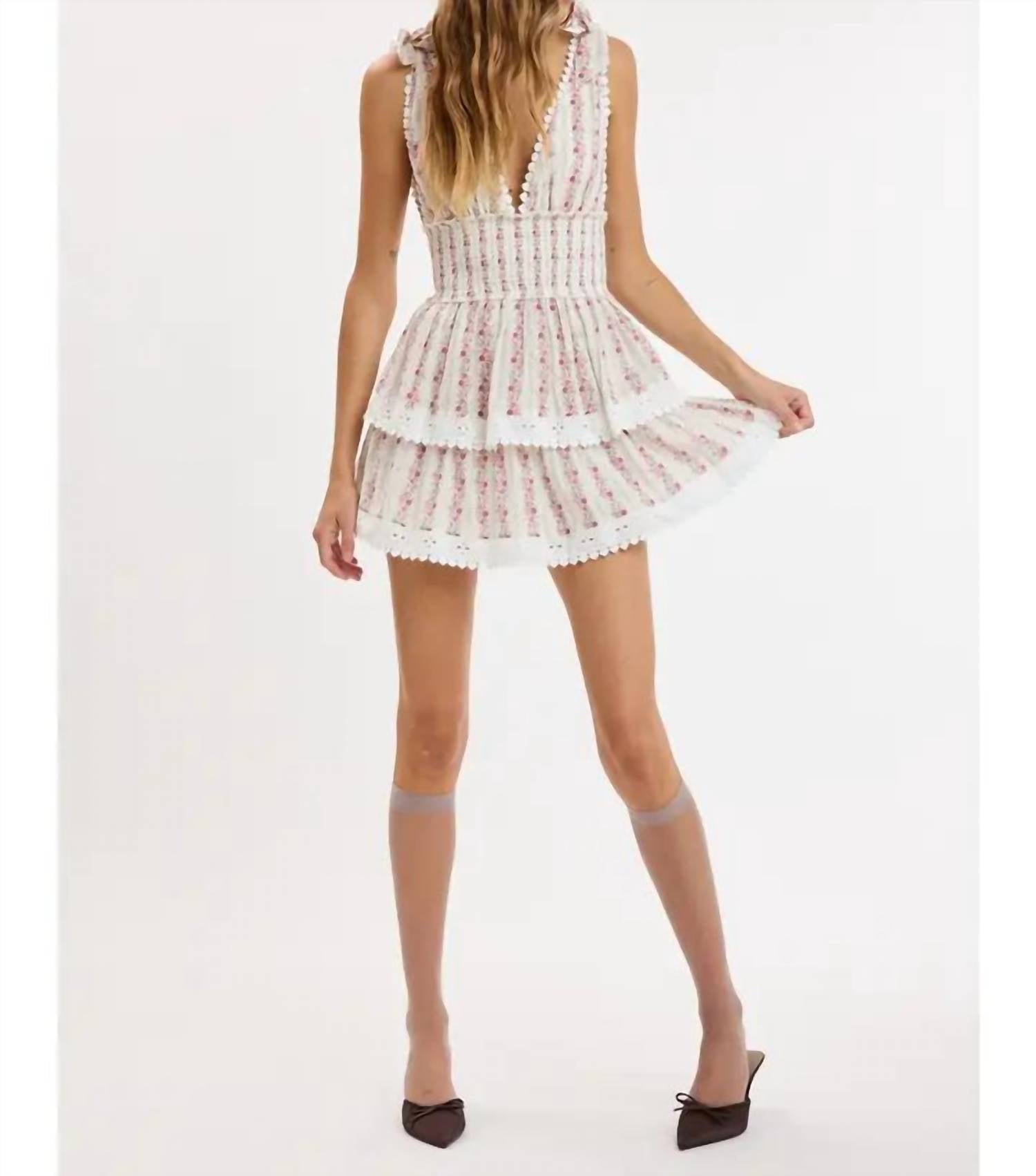 Stm - Floral Layered Mini Dress