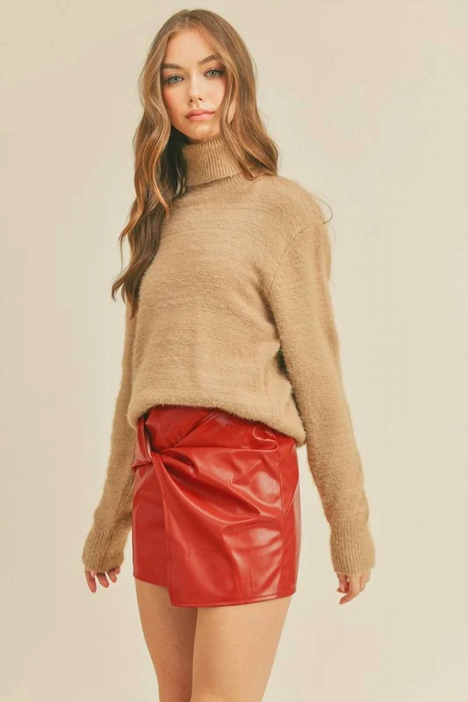 &Merci - Faux Leather Skirt