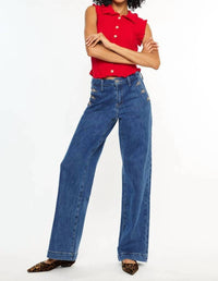 Kancan - HIGH RISE WIDE LEG DRAPE TROUSERS