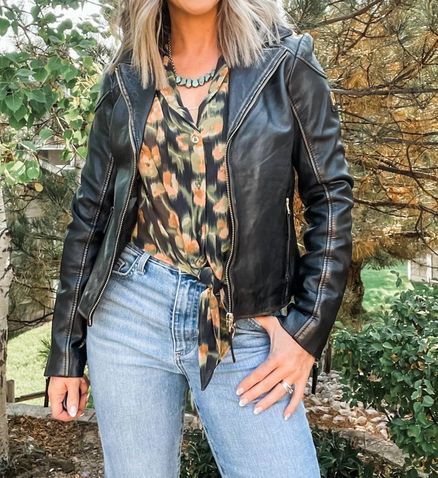 Mauritius - Olivia Leather Jacket - Plus