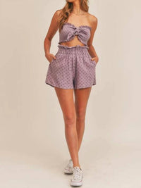 Mable - Polka Dot Tube Top Shorts Set