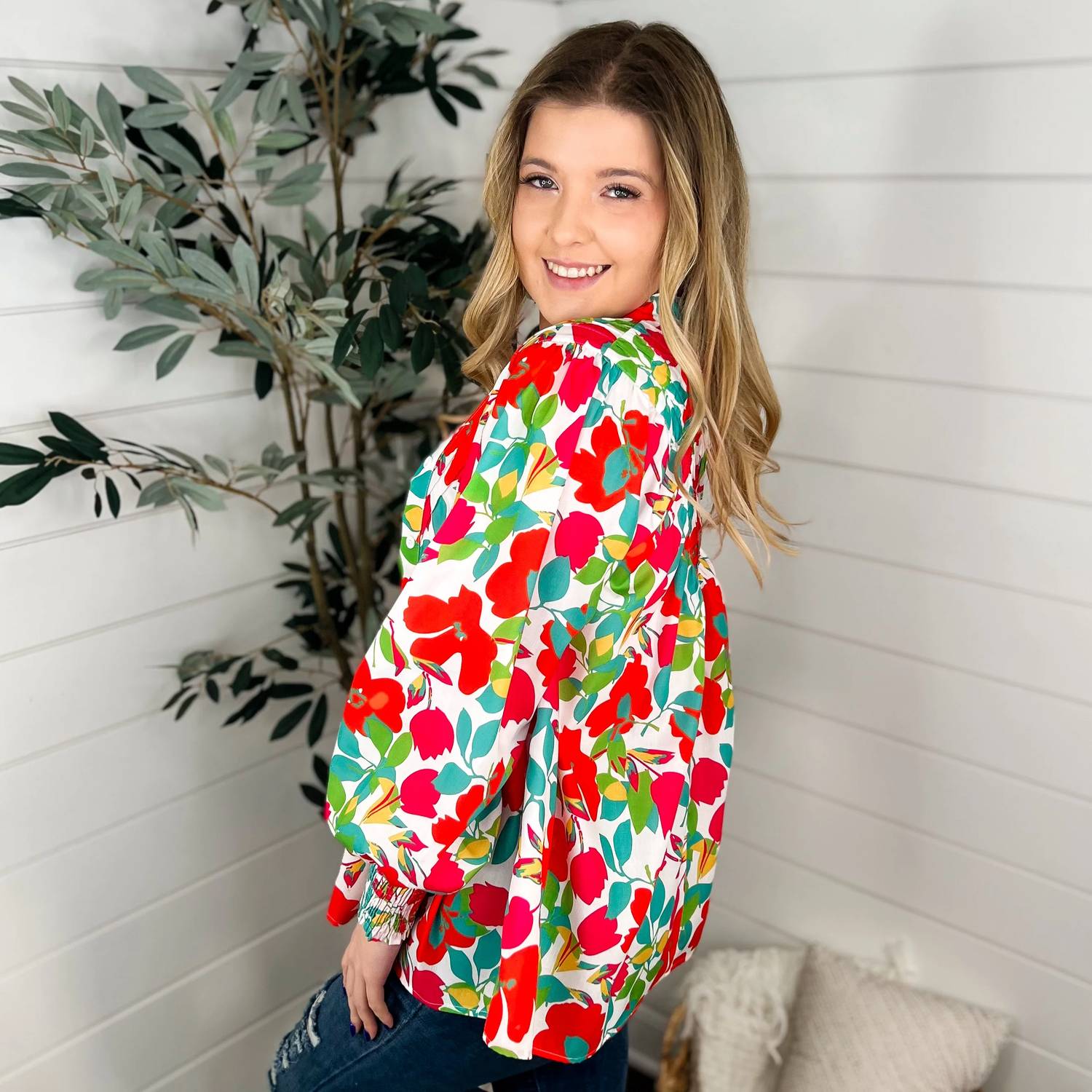 Jess Lea - Looking Fine Long Sleeve Button Up Top