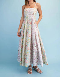 Gigio - Mixed Floral Cotton Maxi Dress