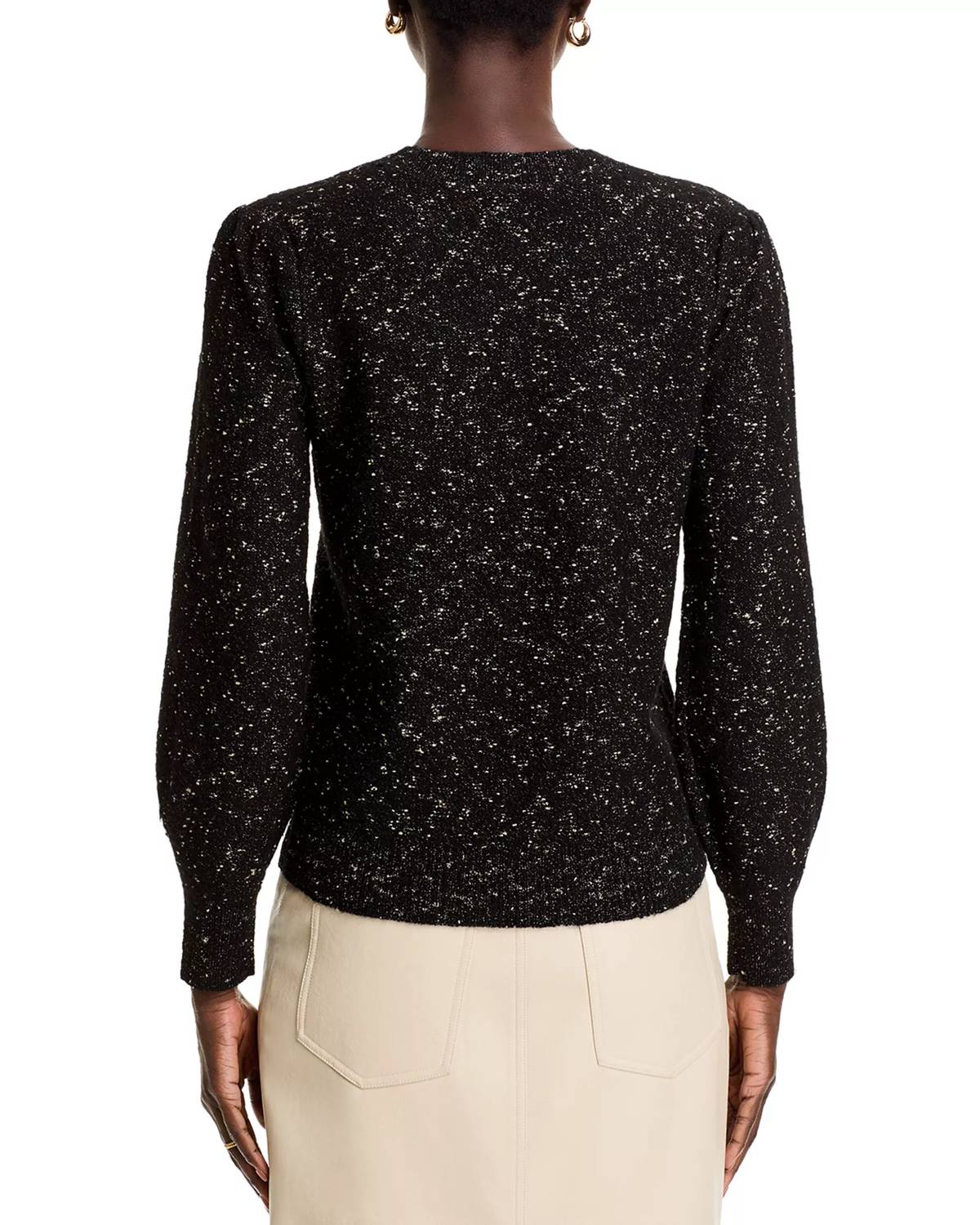 Single Thread - Raised Metallic Slub Yarn Sweater