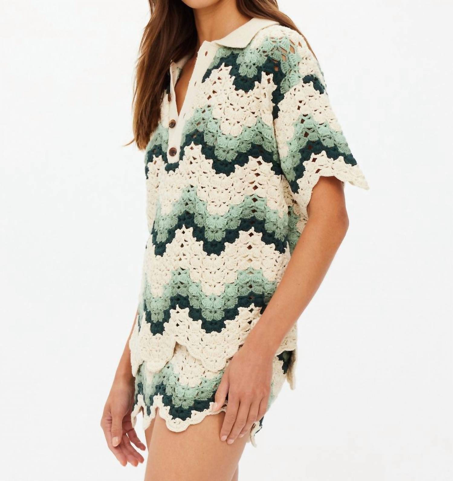 The Upside - Tidal Sagra Crochet Shirt