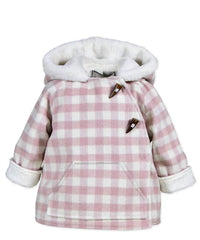 American Widgeon Girl's Plaid Wrap Jacket in pink - kids' shirt