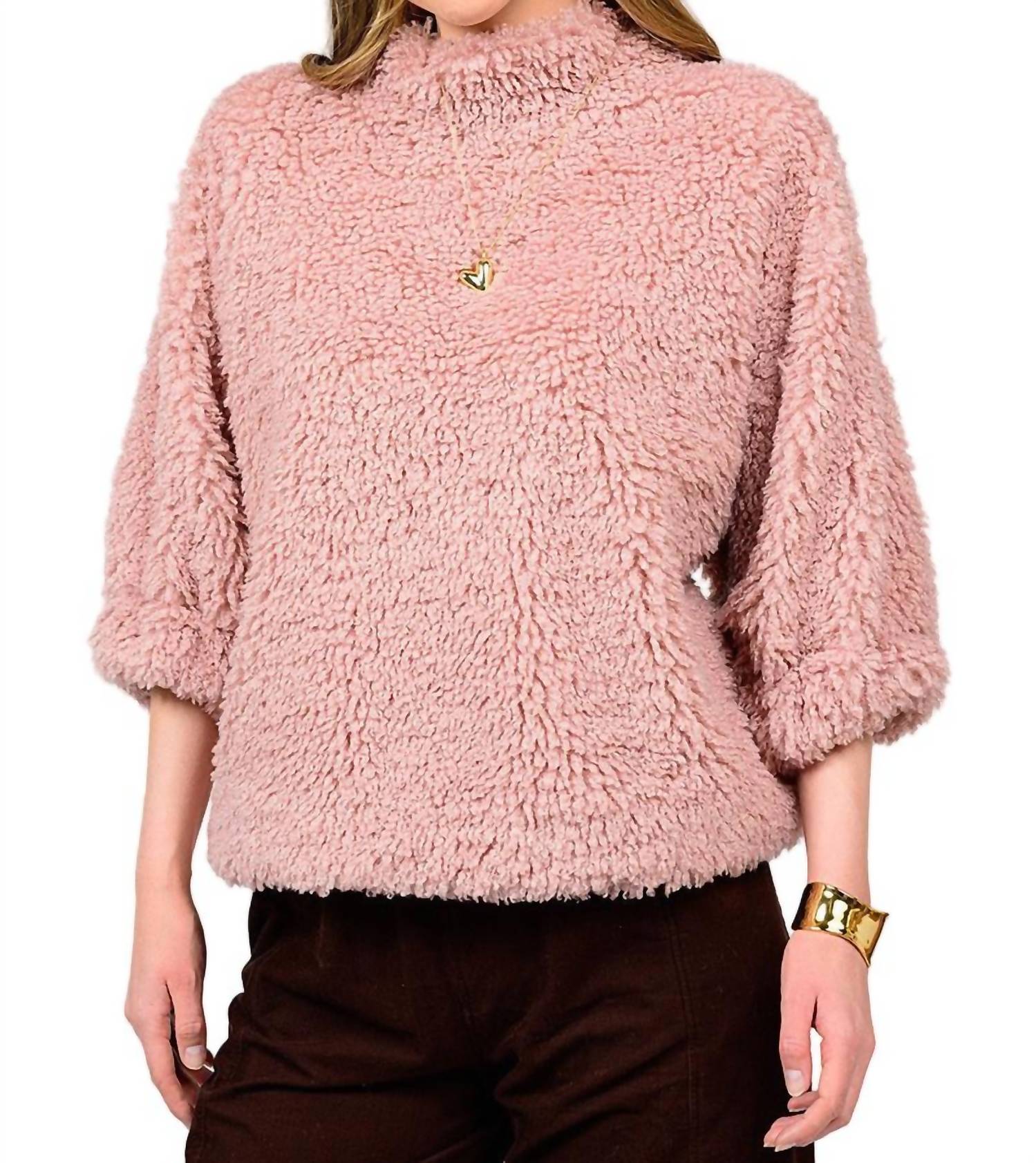 Ivy Jane - Shaggy Fur Popover Top