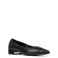 DONALD PLINER Women's Ladonna Ballerina Leather Slip-on Flats in black - women's flats