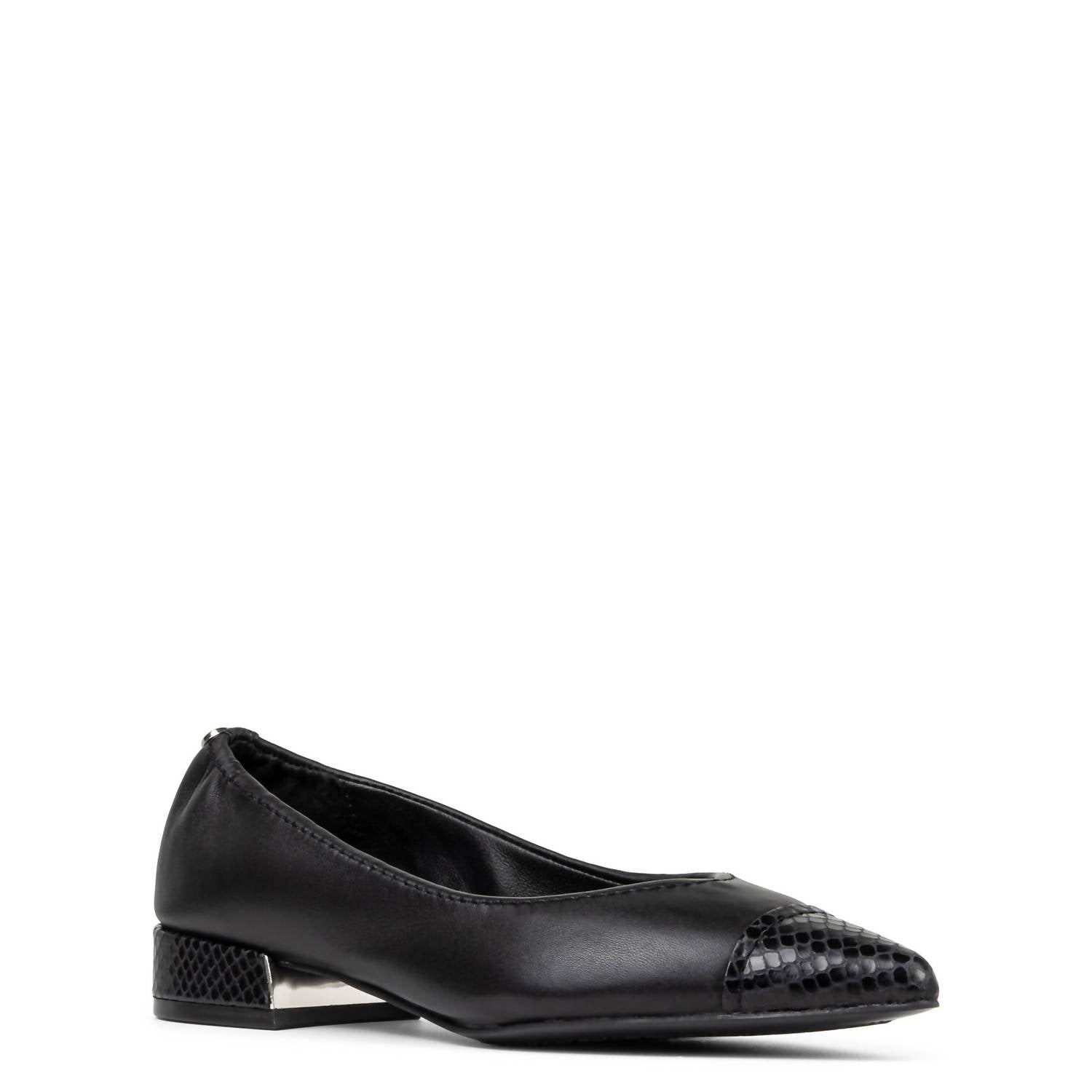 DONALD PLINER Women's Ladonna Ballerina Leather Slip-on Flats in black - women's flats
