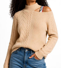 The Athletic Side Of Us - Victorian Cut-out Shoulder Sweater – Ribbed Knit