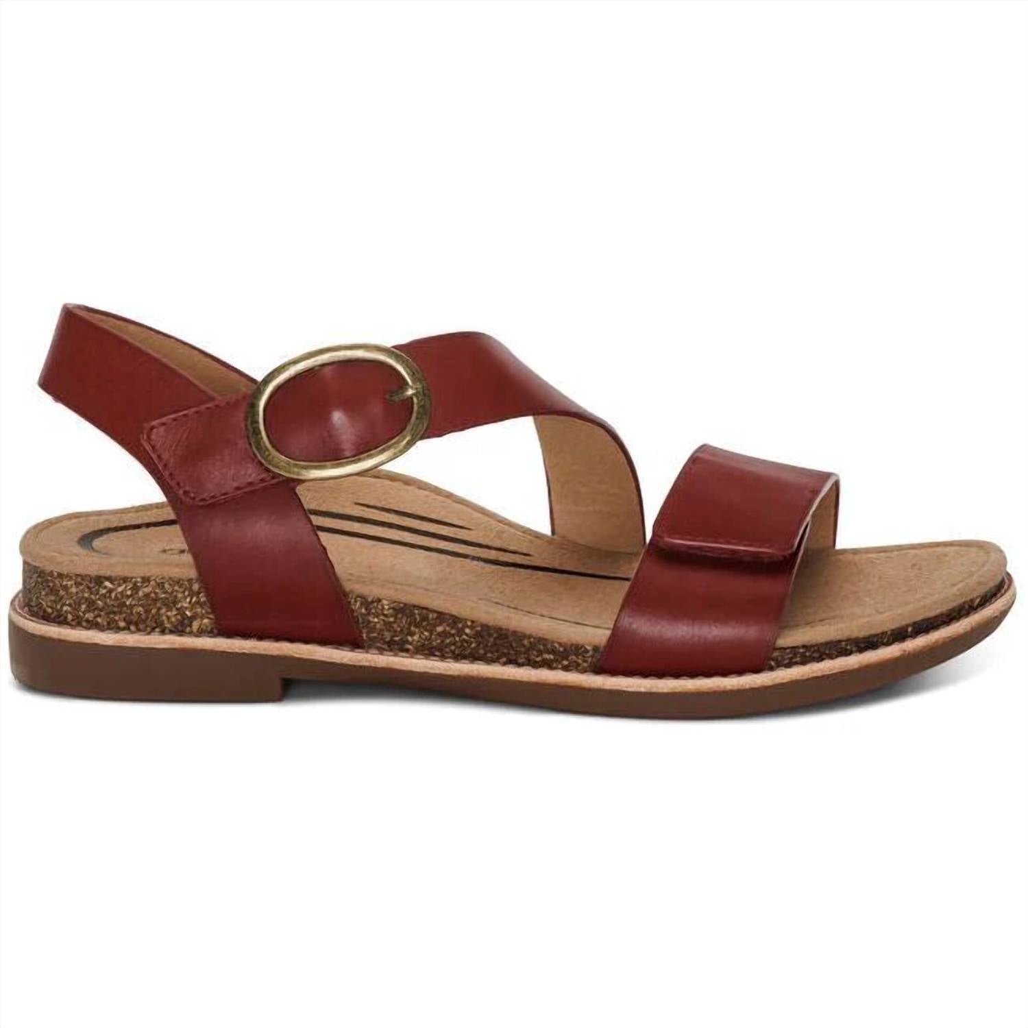 Aetrex Women's Tamara Sandal in red - women's sandal - detail view