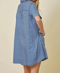 Day + Moon - Pinstripe Swing Dress