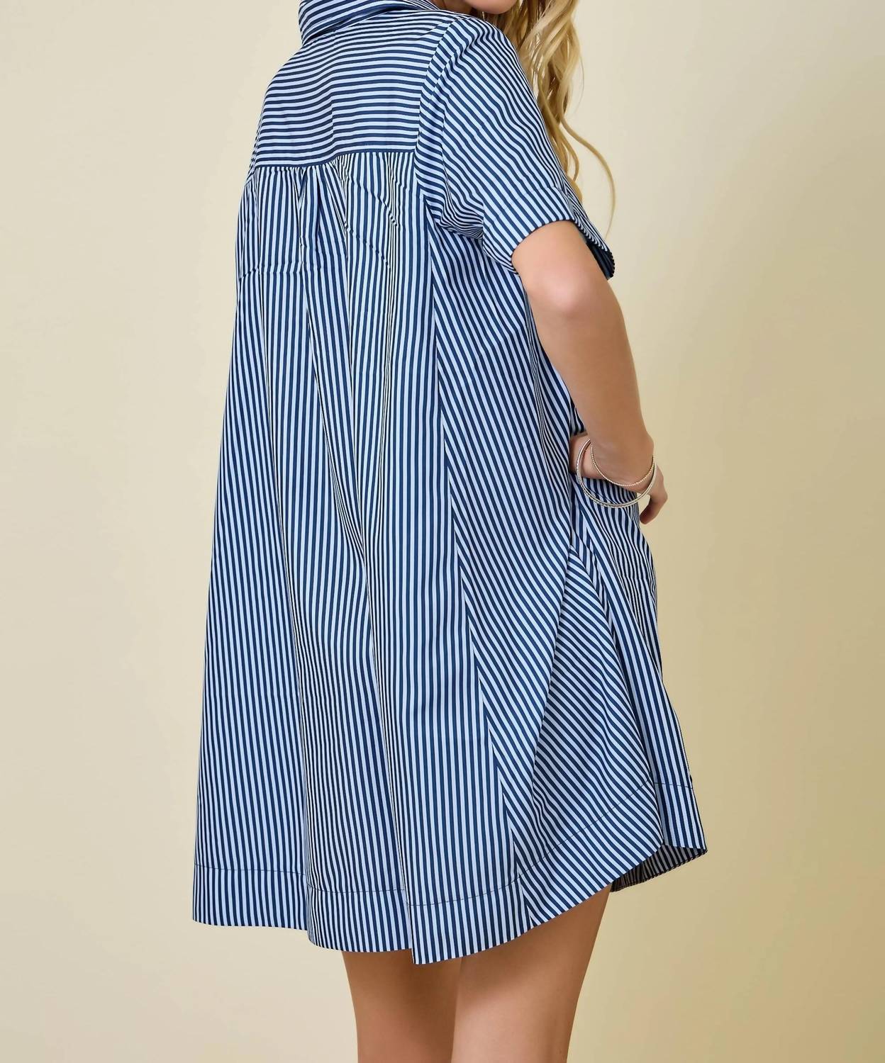 Day + Moon - Pinstripe Swing Dress