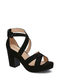 Andrea Women's Cross-strap Sandal in black - women's sandal
