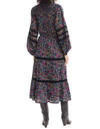 ALLISON NEW YORK LULU MIDI DRESS in ditsy floral - women's dress - detail view