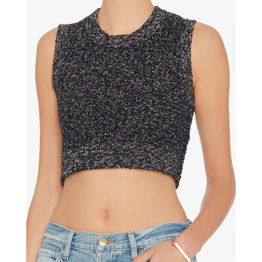 Shredded Cropped Linen Tank