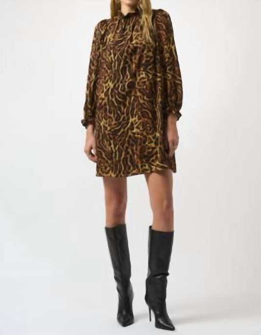Joseph Ribkoff - High Neck Animal Print Dress