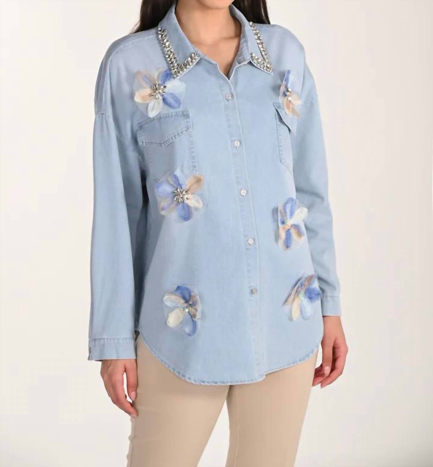 Frank Lyman - Faylina Floral Embellished Top