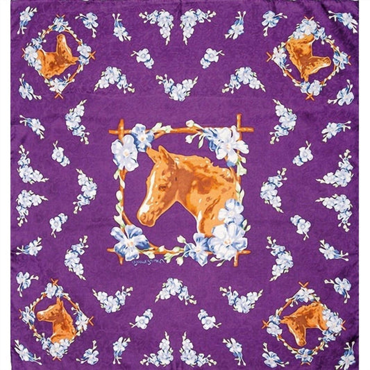 Wyoming Traders - Women's Wild Rag Filly Midnight Silk Scarf