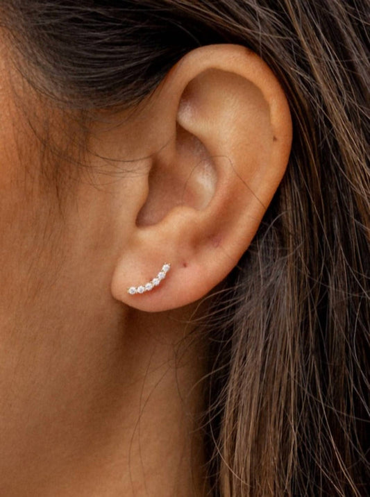 Alchemy & Co - Women's Boca Crescent Studs Earrings