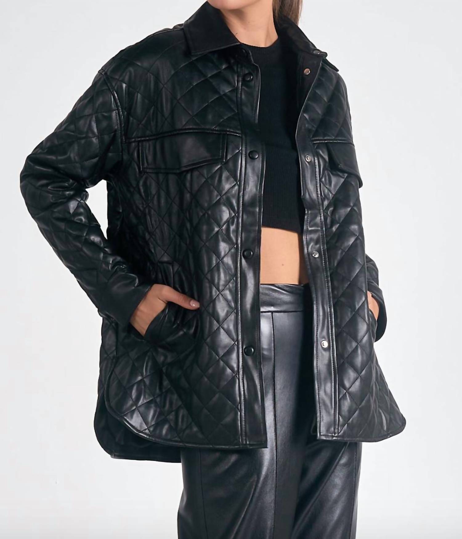 Elan - Quilted Faux Jacket