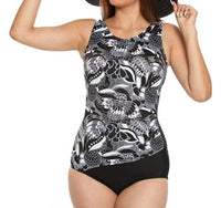 Topanga By T.H.E. - Dominica Printed Drape One Piece Swimsuit