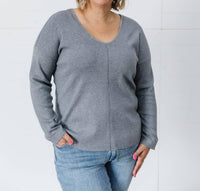 The Workshop Easton Sweater in gray - women's sweater