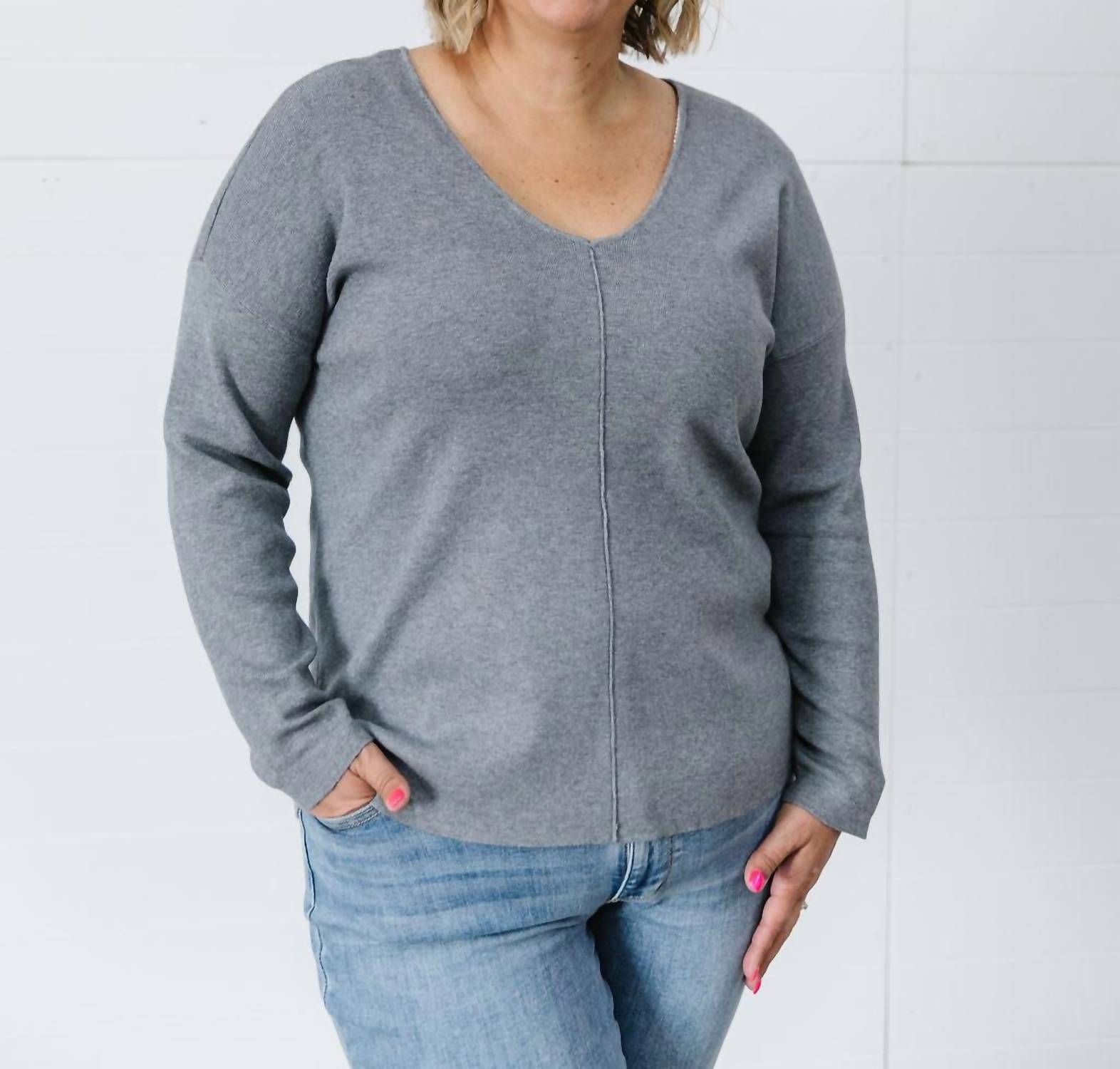 The Workshop Easton Sweater in gray - women's sweater