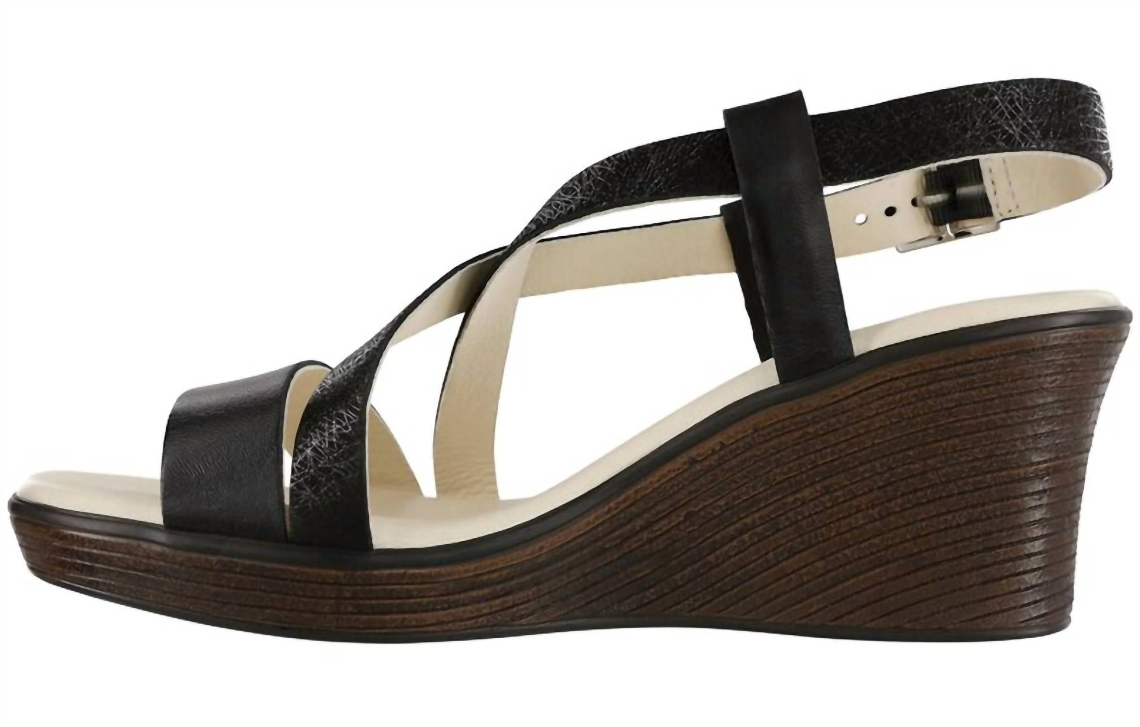 Sas - Women's Delight Cross Strap Wedge Sandal - Wide