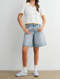 Buttermelon - Ada Pointelle Knit Top