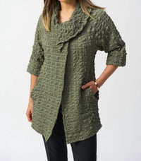 Joseph Ribkoff - Textured Cowl Neck Jacket