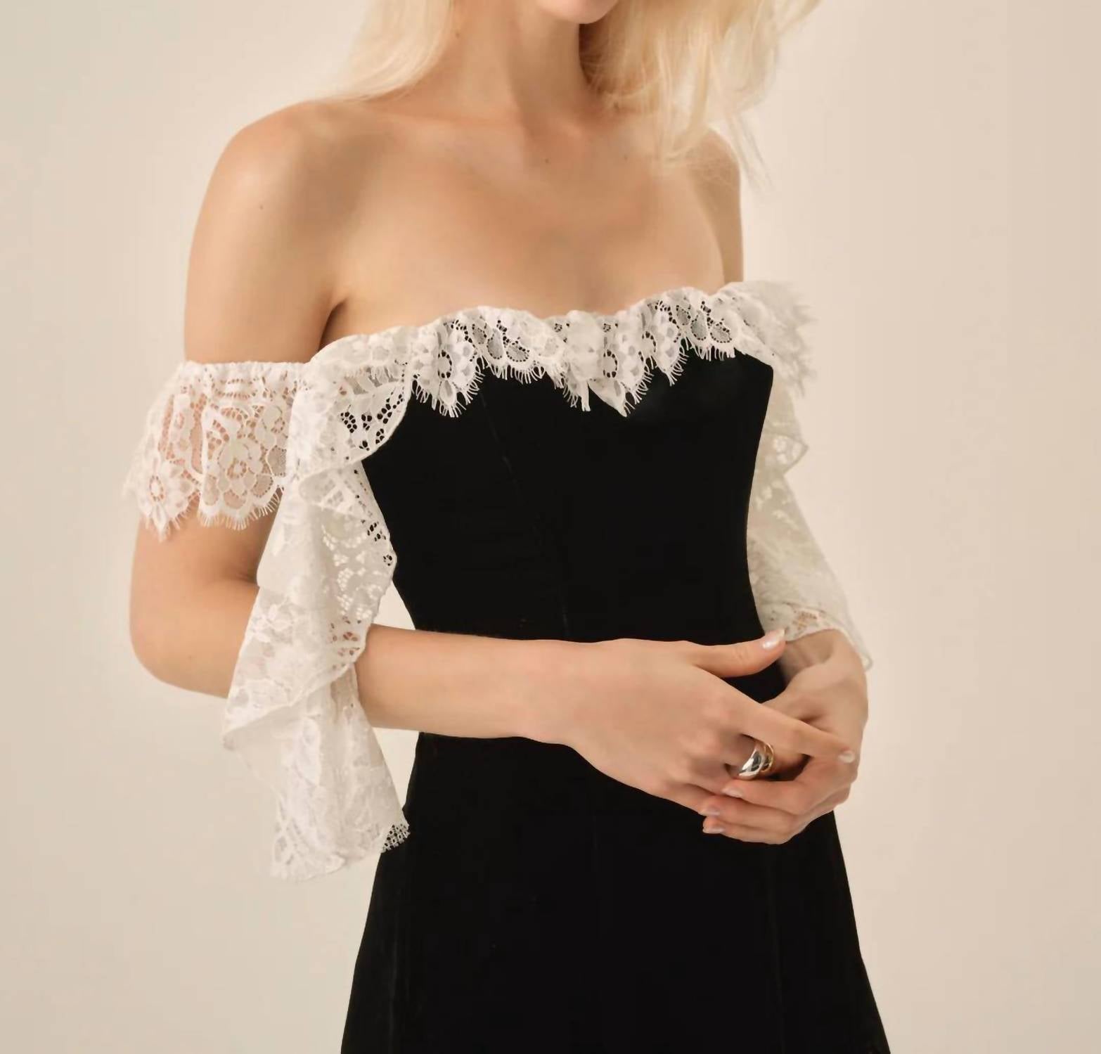 For Love & Lemons - La Vie En Bow Velvet Maxi Dress