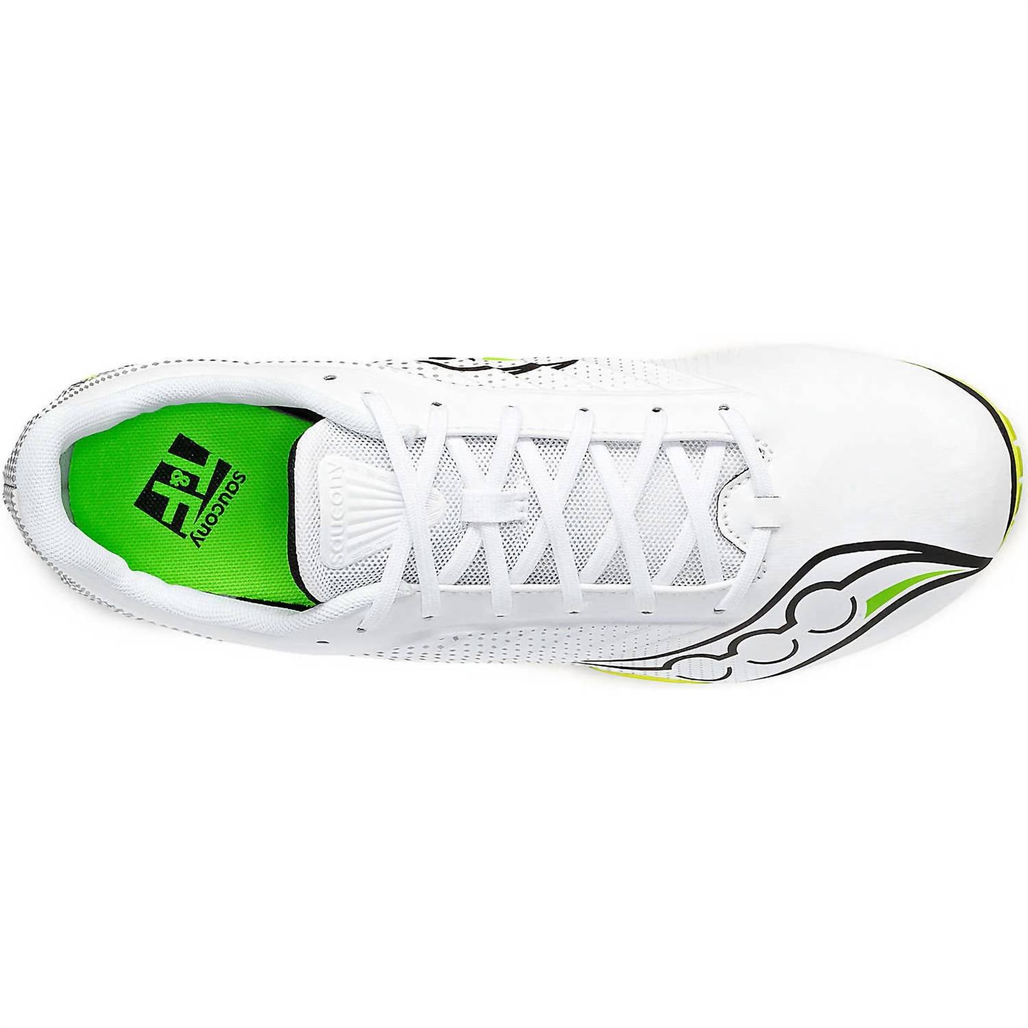 SAUCONY Men's Spitfire 5 Spike Shoes in white slime - men's shoe - view 4