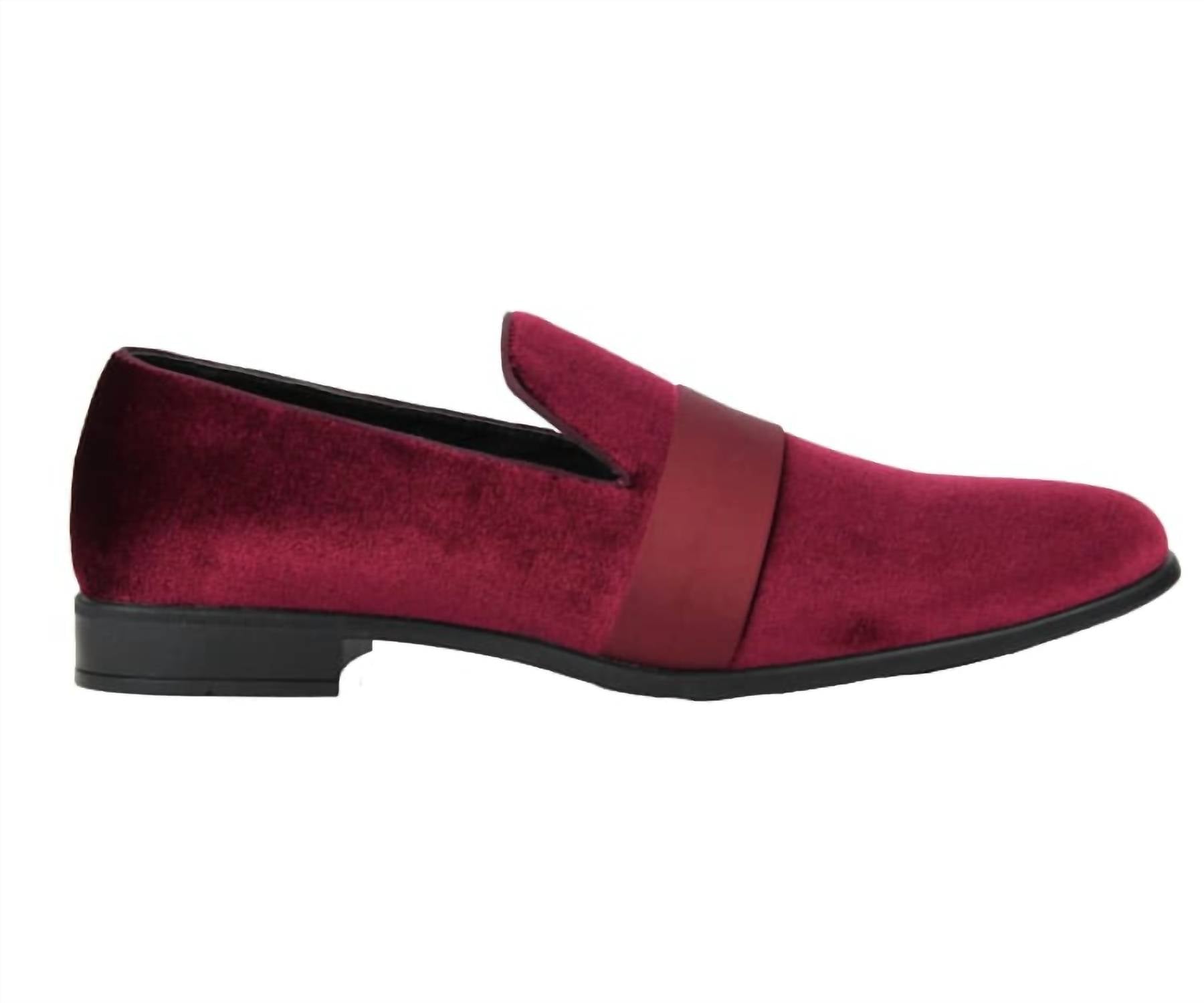 Amali Men's Knight Loafer in burgundy - men's loafer - detail view
