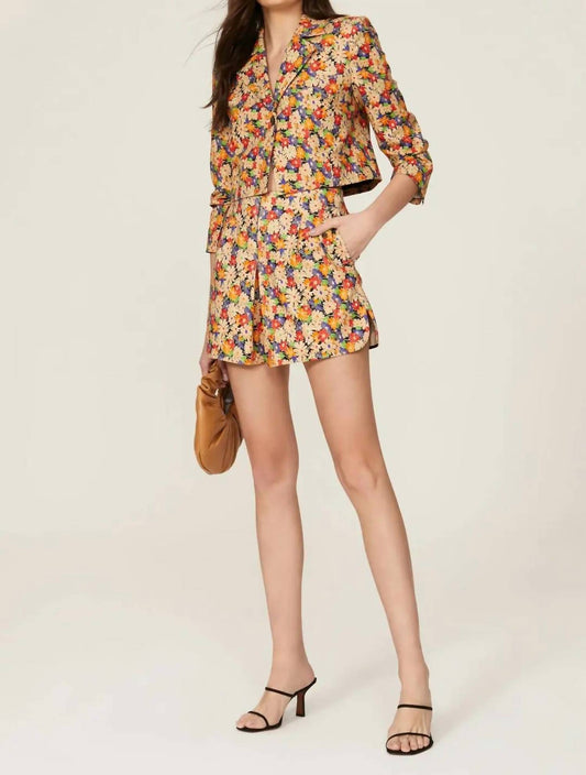Something Navy - Floral Tailored Shorts