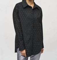 Joseph Ribkoff - Stretch Cotton With Rhinestones Blouse