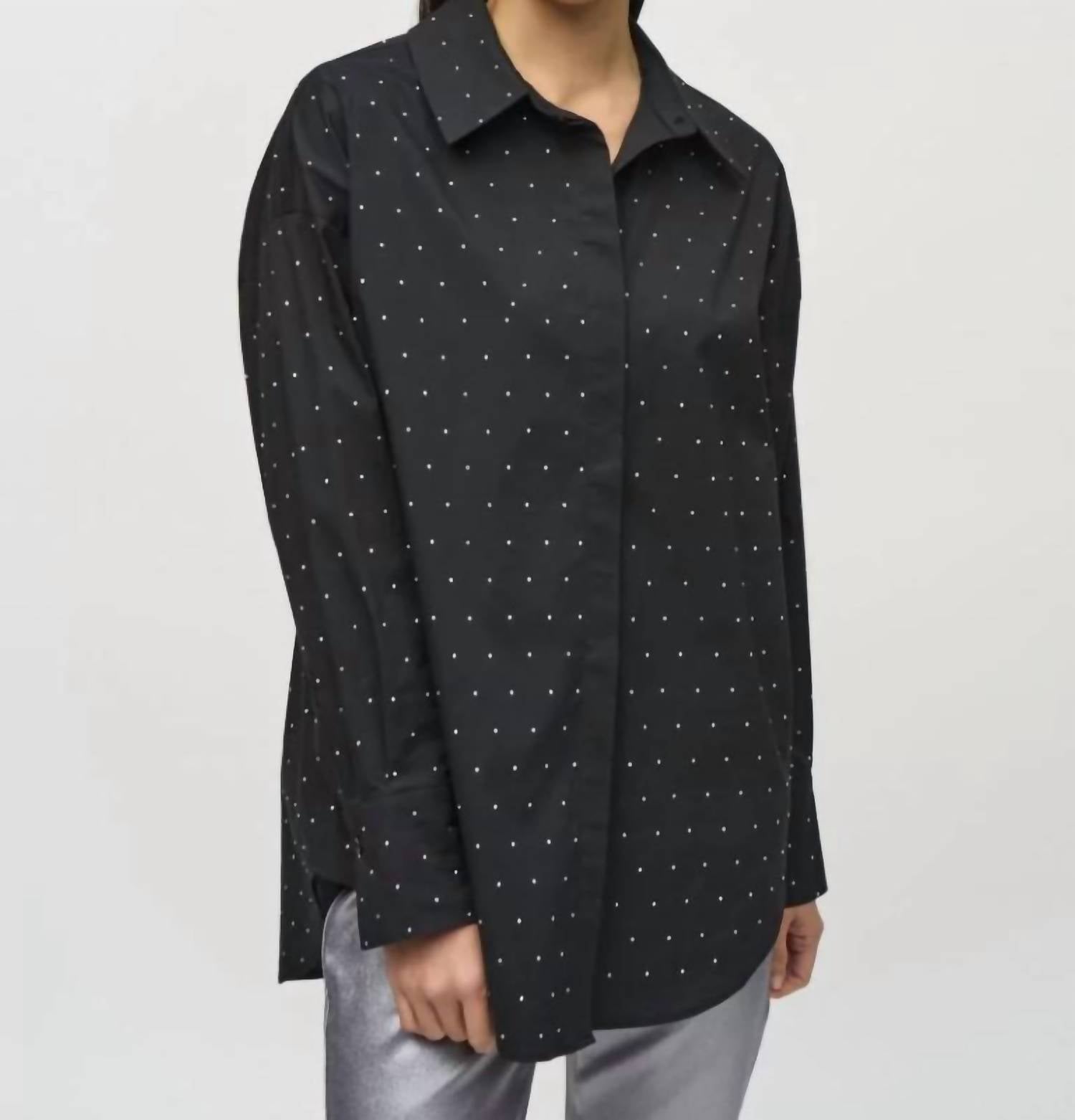 Joseph Ribkoff - Stretch Cotton With Rhinestones Blouse