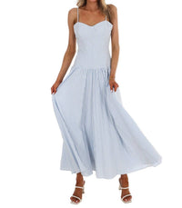 TCEC Oceanview Striped Maxi Dress in light blue - women's dress - view 6