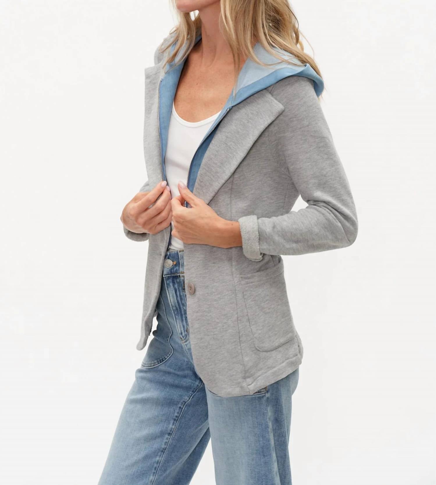 Six/Fifty - Torino Mixed Media Blazer