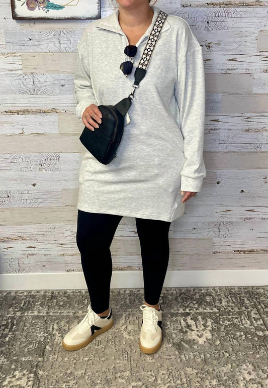 Hem & Thread - Quarter Zip Jersey Lounge Dress