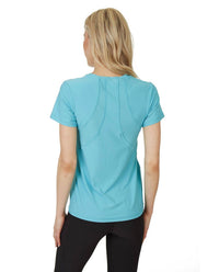 X By Gottex - Honey Comb Loose Fit Short Sleeve V-Neck Top