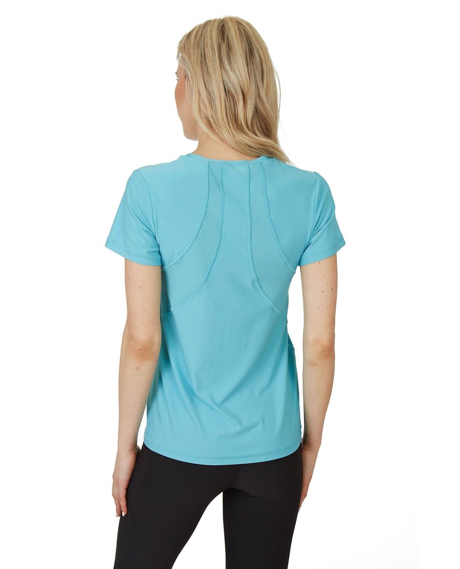 X By Gottex - Honey Comb Loose Fit Short Sleeve V-Neck Top