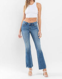 FLYING MONKEY Amie Low Rise Flare Jeans in blue - women's jeans - view 5