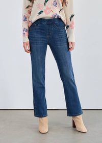 Fdj - Pull On Straight Ankle Denim Jean