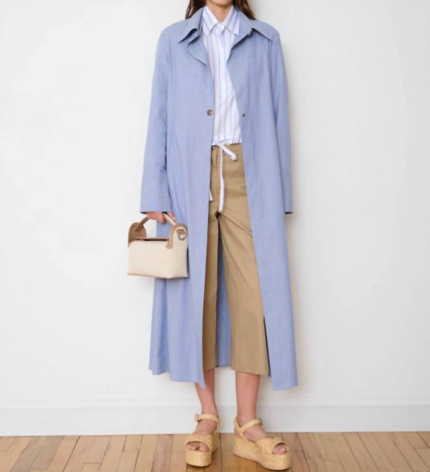WE-AR4 Dazed Long Duster in demin blue - women's jacket