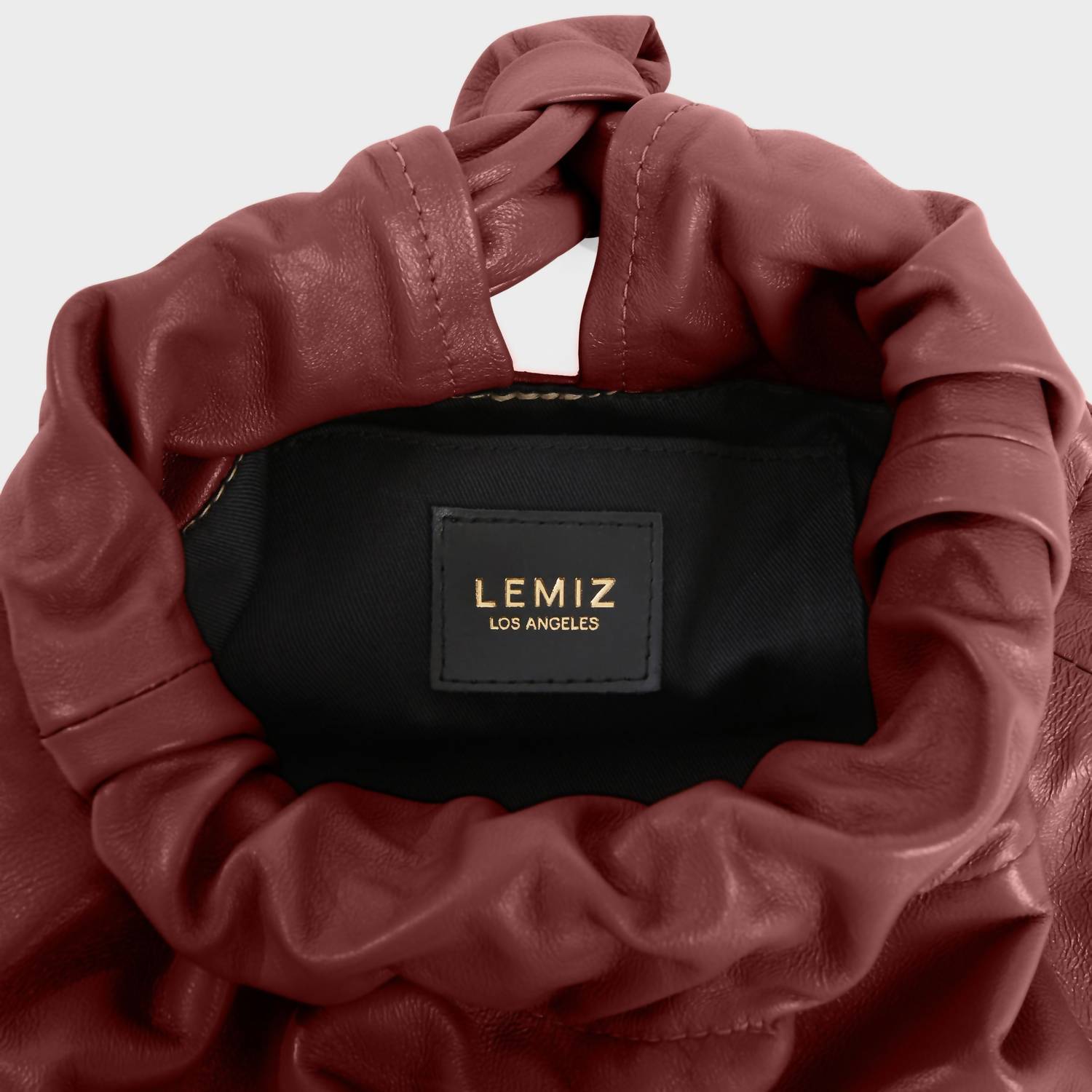 Lemiz - Women's Mariposa Twist Clutch Leather Handbag