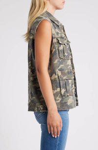 Hidden - Sleeveless Denim Vest